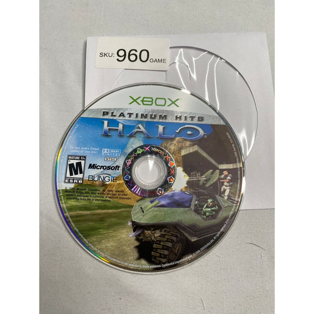 Halo Combat Evolved Xbox Original Platinum Hits